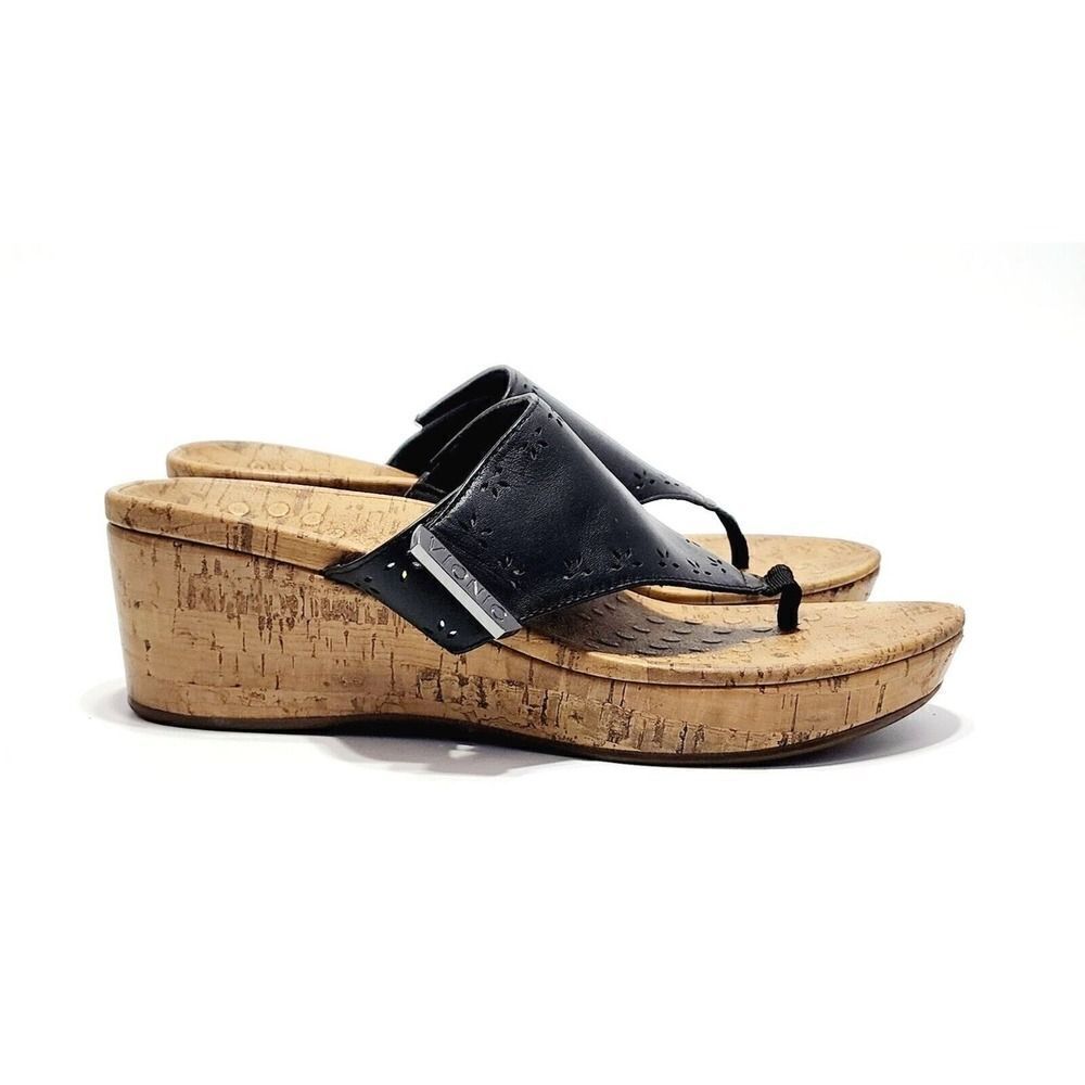 Vionic Women's Leather Platform Toe Post Sandals … - image 3